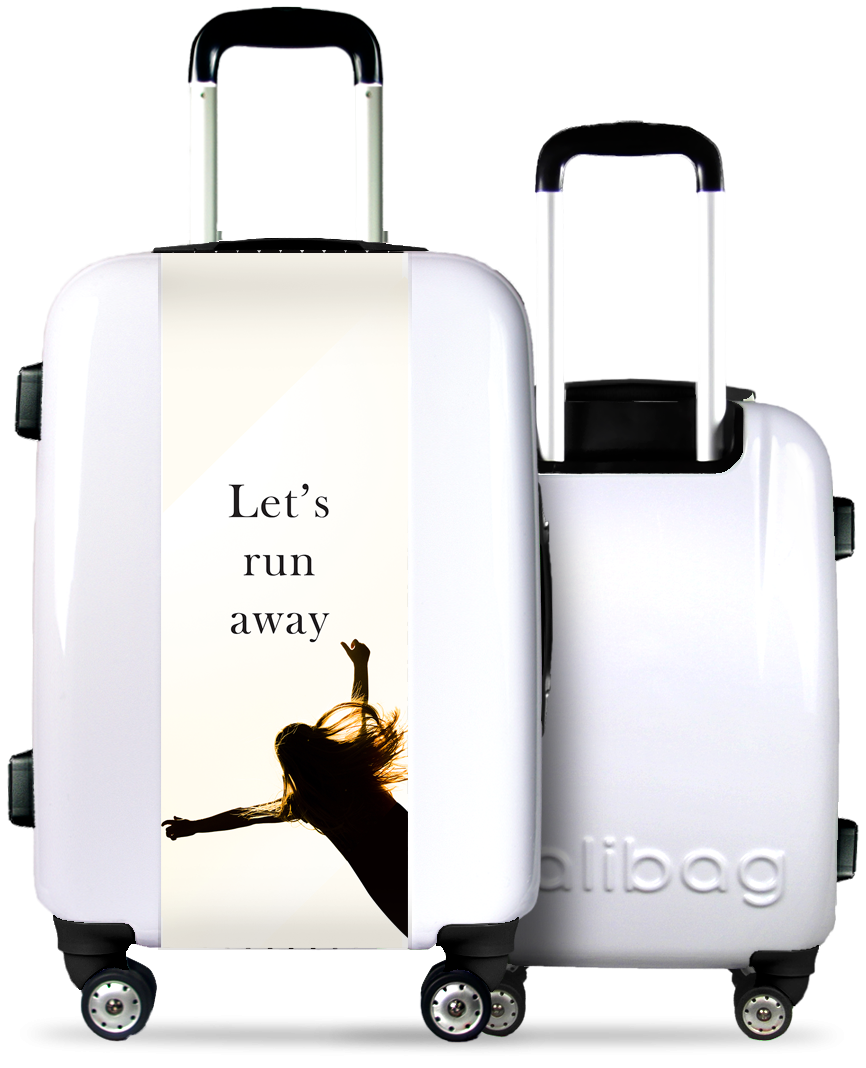 away suitcase white