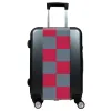 Valise Damier_rouge_gris Gris