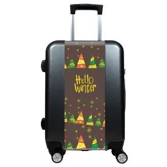 Valise Sapins de Noël multicolores