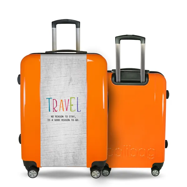 Color travel suitcase